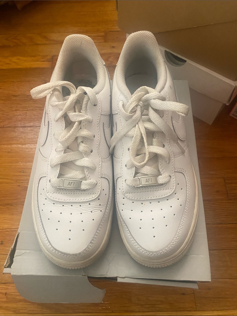 Nike White Low-Top AF1 Sneakers